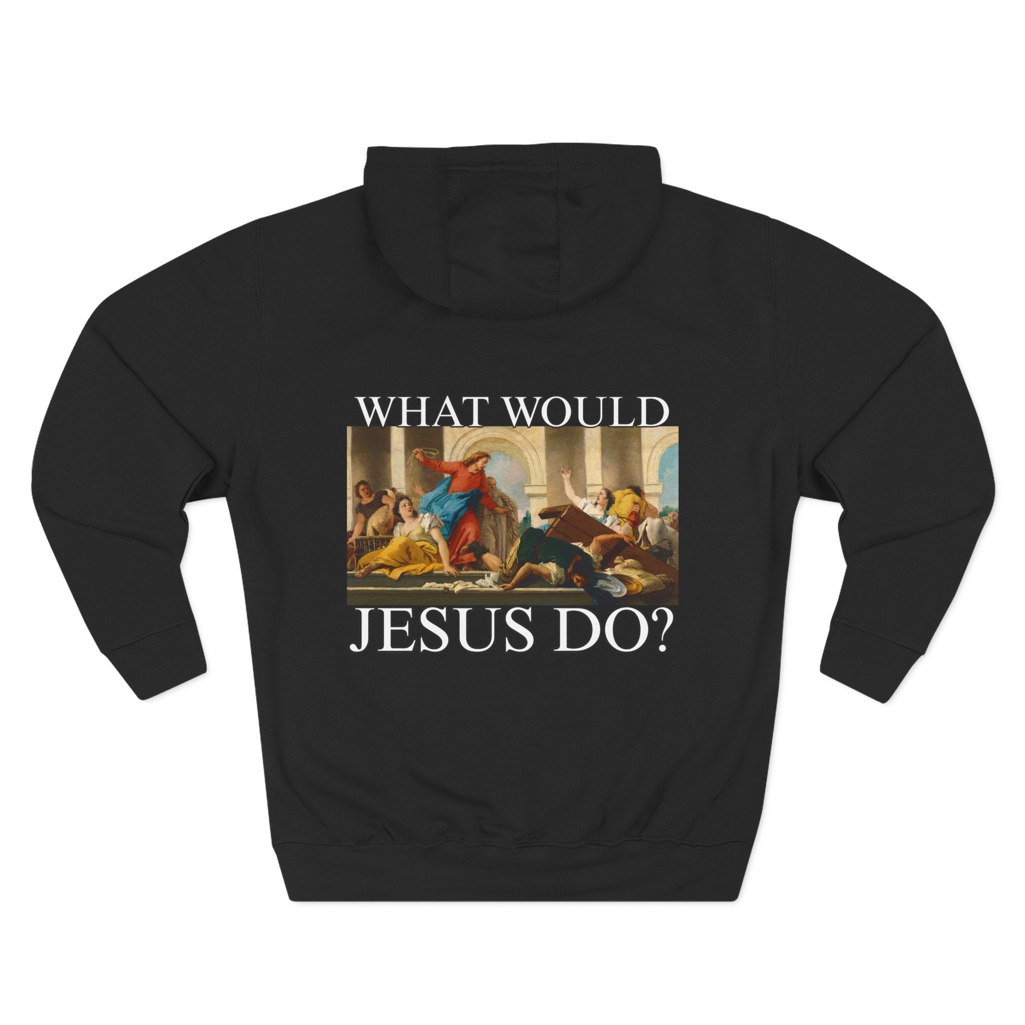WWJD? Three-Panel Fleece Hoodie