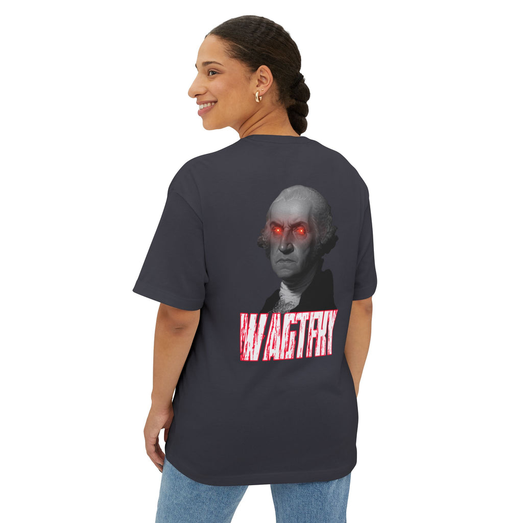 WAGTFKY George Washington Tee — Funny Graphic Oversized Boxy T‑Shirt