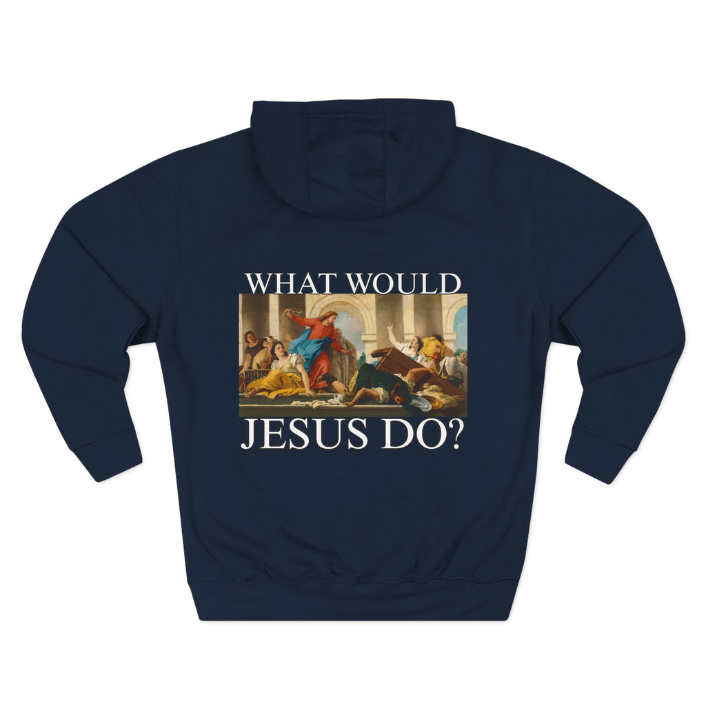 WWJD? Three-Panel Fleece Hoodie