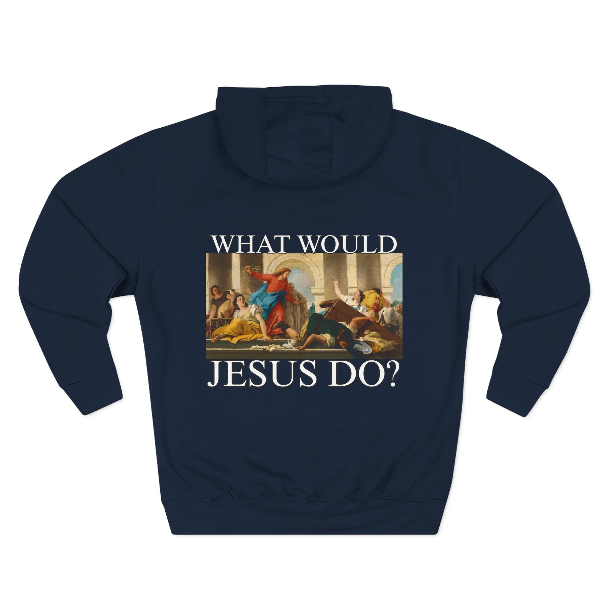 WWJD? Three-Panel Fleece Hoodie