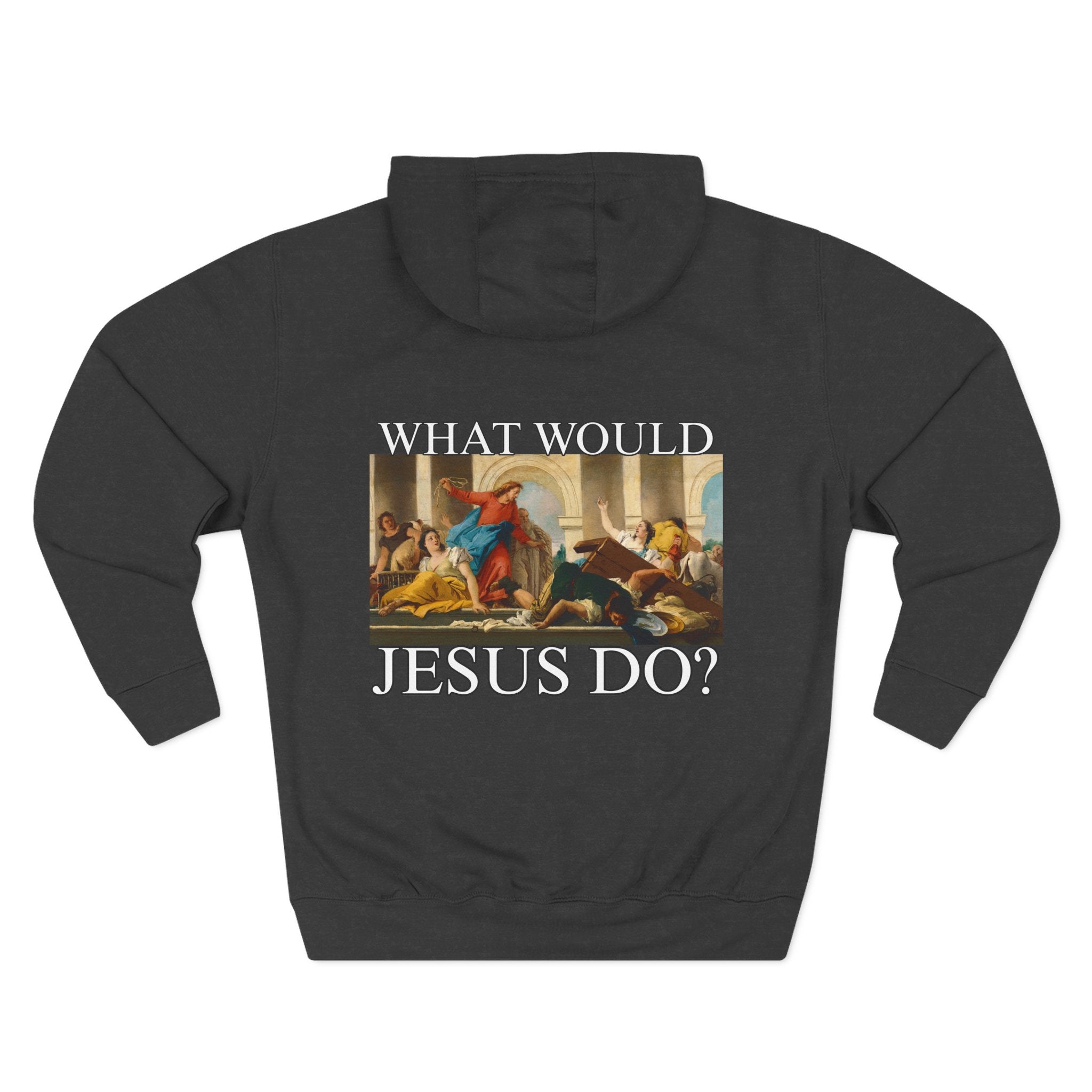 WWJD? Three-Panel Fleece Hoodie