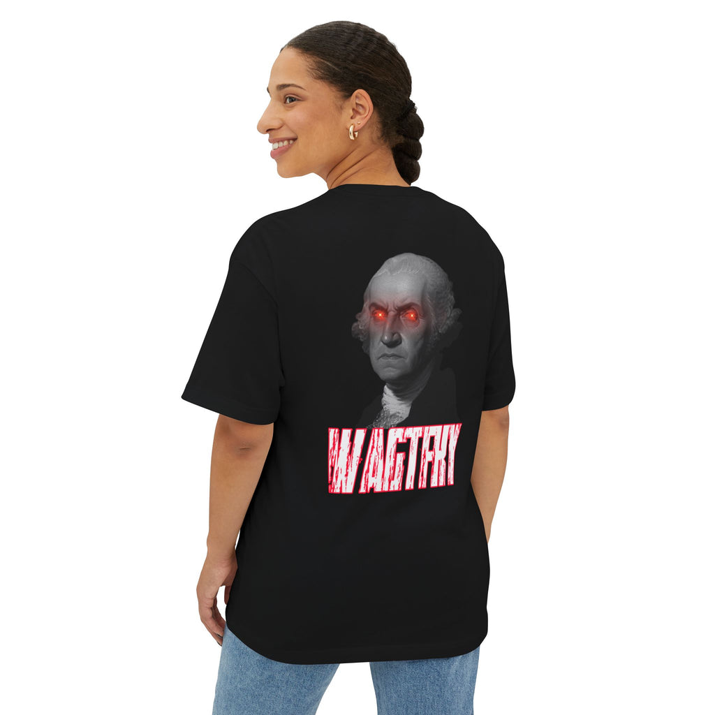 WAGTFKY George Washington Tee — Funny Graphic Oversized Boxy T‑Shirt