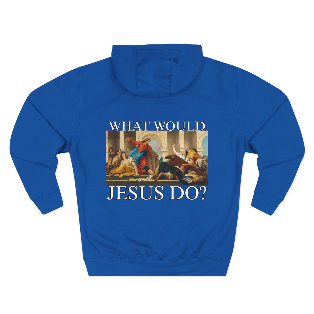 WWJD? Three-Panel Fleece Hoodie