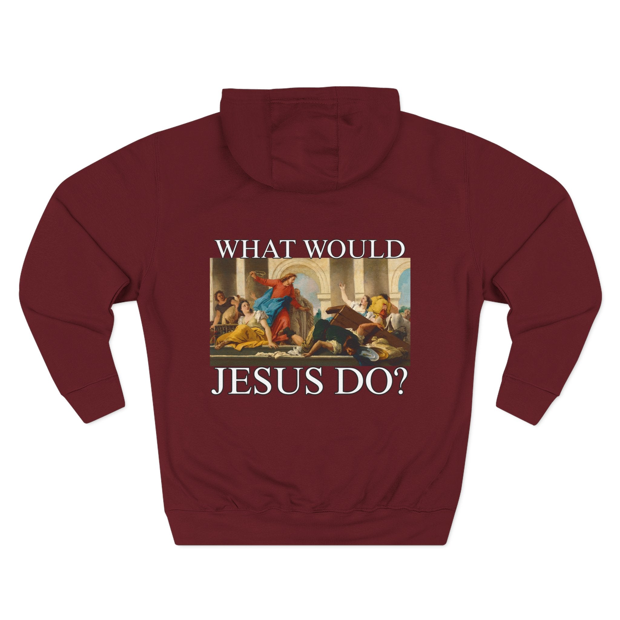 WWJD? Three-Panel Fleece Hoodie