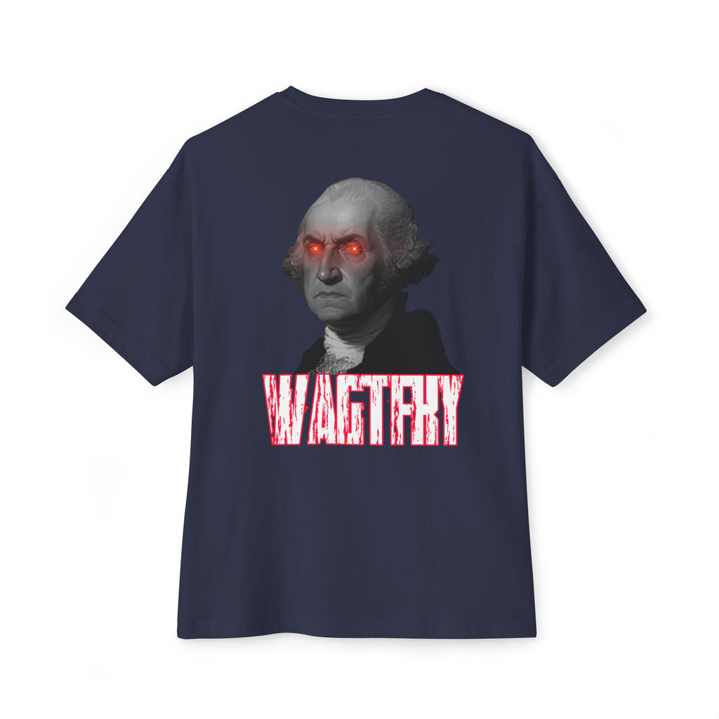 WAGTFKY George Washington Tee — Funny Graphic Oversized Boxy T‑Shirt